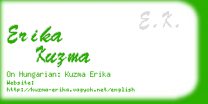 erika kuzma business card